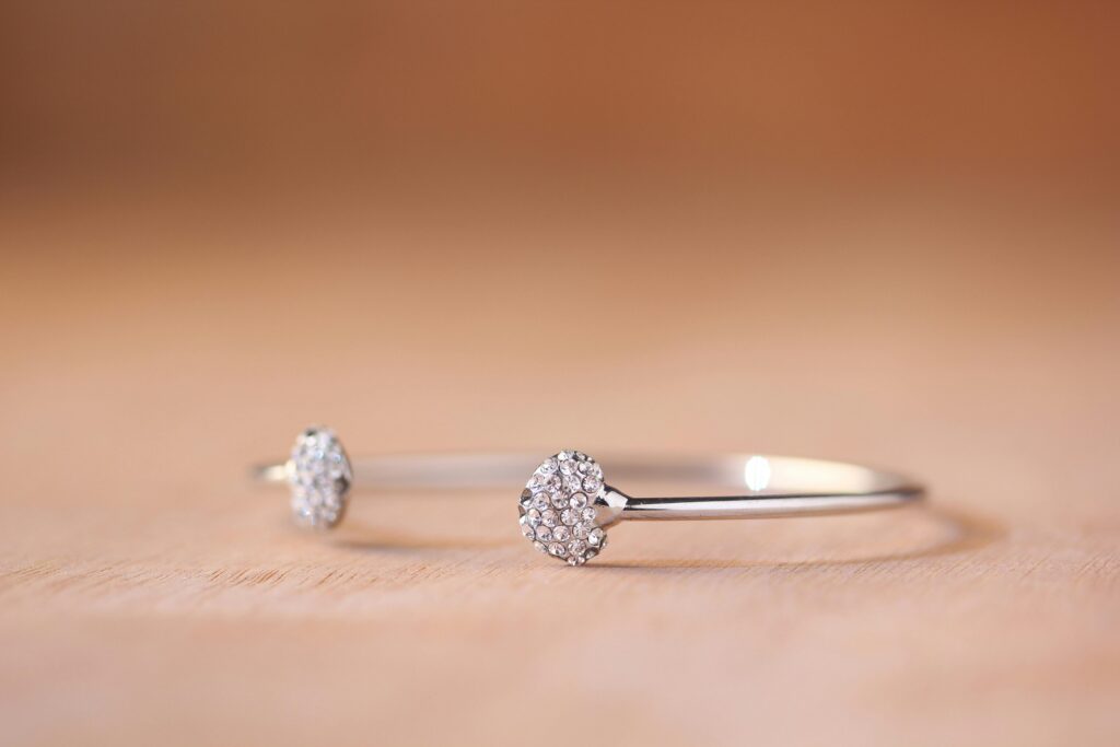 Close-up of a luxurious diamond bracelet showcasing intricate design and elegance.